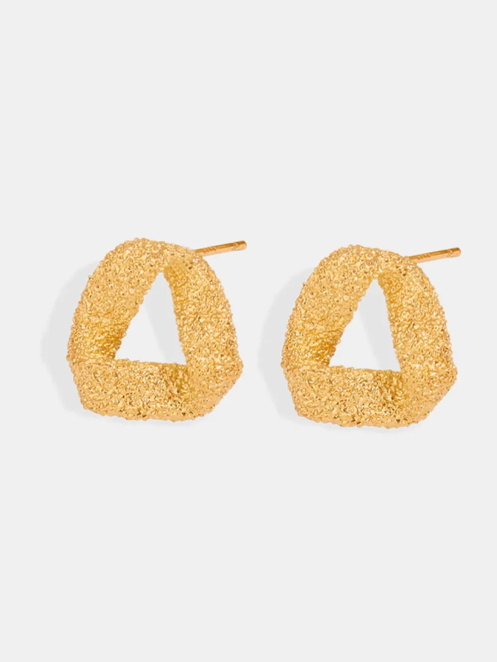Gold-Plated Geometric Stud Earrings