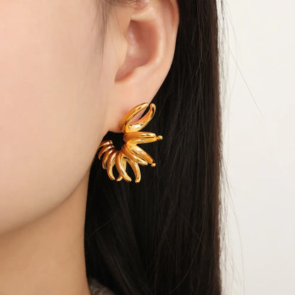 Titanium Steel Irregular Shape Earrings