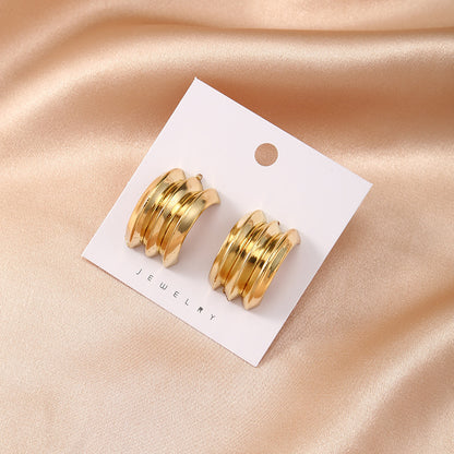 New trendy design earrings with a niche and cool temperament alloy earrings