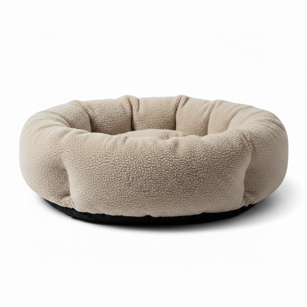 Side profile close-up showing sherpa texture and non-slip base