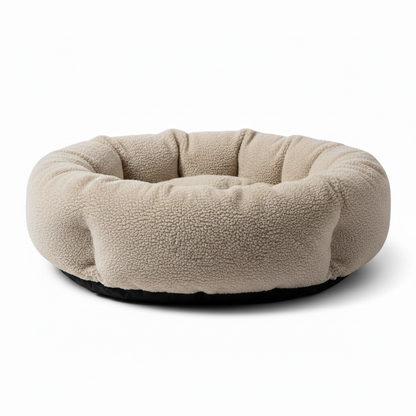 Side profile close-up showing sherpa texture and non-slip base