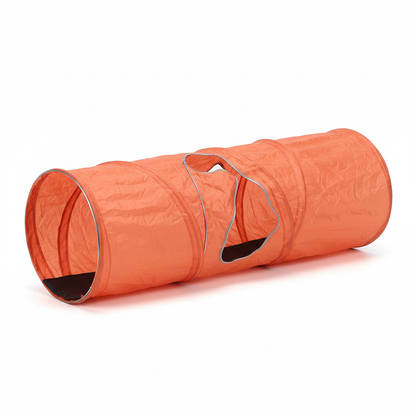 Variant 2 – Coral Orange collapsible cat play tunnel toy