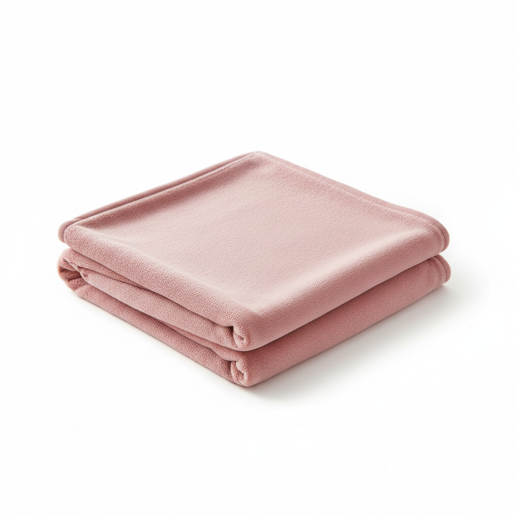 Variant 2 – Dusty Pink soft fleece pet blanket, folded